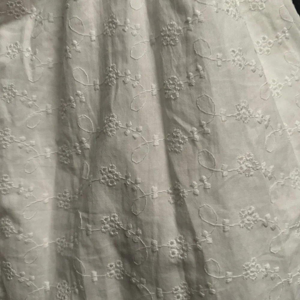 🥰 Juniors' Live To Be Spoiled Sleeveless Eyelet Faux Wrap Skater Dress, size L - Picture 7 of 10